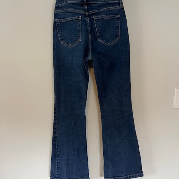 Gap 70's Flare High Rise Jeans, Size 28/6R, Dark Wash - Picture 4 of 4